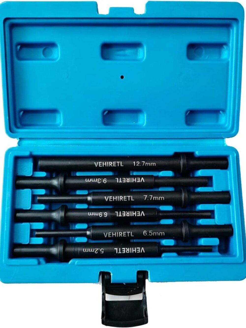 6-Piece Pneumatic Air Hammer Drift Punch Set | Heavy-Duty Pin Tools for